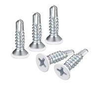 QUARKZMAN #8 x 3/4" Tornillos Autorroscantes, 50uds Plana Cabeza Phillips, Chapa Metal Tornillo Madera a Metal Tornillos