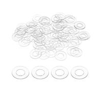 QUARKZMAN 80 Piezas Arandelas Planas PVC Transparentes M5 ID 5mm OD 10mm Grosor 0.3mm Arandela Vidrio Para Puerta Ducha Junta Para Manija Puerta Ducha Barras Para Toallas Transparente