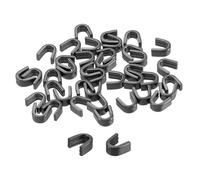 QUARKZMAN 80 Piezas de Retenedores de Deslizadores de Cremallera, Topes en Forma de U #5 para Cremalleras de Extremo Cerrado en Bolsos, Abrigos, Chaquetas, Costura DIY, Negro Metálico