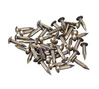 QUARKZMAN 80pcs Pequeños Clavos Dorados, 15x2.8mm(L*D) Clavos Dorados de Cabeza Redonda de Latón Clavos de Hardware para Madera Muebles Manualidades Bricolaje Marco de Fotos, Tono de Bronce