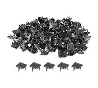 QUARKZMAN 80pcs Tachuelas de Pirámide Cuadrado, 8mm Remaches de Punta Cuadrada Tachuelas para Ropa Cuero Picos de Estilo Punk de Cobre para Cinturones Prendas Manualidades, Gris