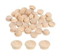 QUARKZMAN 80pcs Tapón de Madera, 13mm Tapones de Madera para Sellar Nudos Tapones de Agujero de Madera en Forma de Seta para Cocina Gabinete Muebles Estantería Estantes, 10x8mm(ID *Al.)