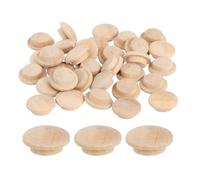 QUARKZMAN 80pcs Tapón de Madera, 18mm Tapones de Madera para Sellar Nudos Tapones de Agujero de Madera en Forma de Seta para Cocina Gabinete Muebles Estantería Estantes, 12x8mm(ID *Al.)