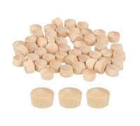 QUARKZMAN 80pcs Tapón de Madera, 9mm Tapones de Madera para Sellar Nudos Tapones de Agujero de Madera en Forma de Seta para Cocina Gabinete Muebles Estantería Estantes, 8x6mm(ID *Al.)