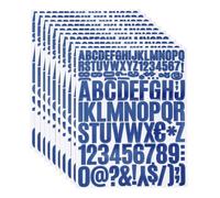 QUARKZMAN 810 Piezas de Pegatinas de Letras de Vinilo, 10 Hojas de 1.5 Pulgadas Pegatinas de Alfabeto y Números Adhesivas Azules Lindas para Manualidades, Tarjetas de Regalos