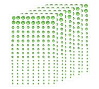 QUARKZMAN 810 Piezas de Pegatinas de Pedrería, 5 Hojas de Acrílico Autoadhesivas, Gemas Faciales de Pedrería Brillante para Maquillaje, Manualidades Decorativas de Bricolaje, Uñas, Verde