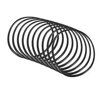 QUARKZMAN 87mm x 80mm x 3,5mm Nitrilo Goma Juntas Tóricas x 10uds Redondo Junta Arandela para Grifo Plomería Reparación Sellado Conexión [Negro]