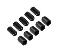 QUARKZMAN 8mm Tornillo Rosca Protectores x 100uds Flexible Impermeable Goma Extremo Tapas para Muebles y Cocina e Industria, Negro