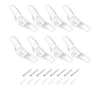 QUARKZMAN 8Pcs 55x11mm Grapas para Cordon Persianas, Portacables Seguridad para Persianas Plastico, Ganchos para Cordon Ventana con Tornillos para Cortinas, Transparente