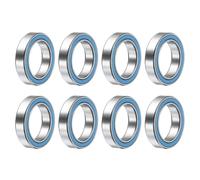 QUARKZMAN 8pcs 6701-2RS Rodamientos Rígidos de Bolas 12x18x4mm Rodamiento de Acero Cromado Doble Sellado Rodamientos de Precisión, P6 (ABEC3), Azul