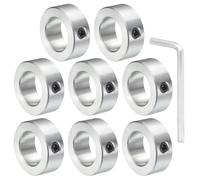 QUARKZMAN 8Pcs Abrazadera De Eje De 1" Diámetro Interior, Abrazadera De Eje Con Tornillo De 1-5/8" Diámetro Exterior Y 5/8" Ancho De Acero Al Carbono Zincado Con Llave Hexagonal