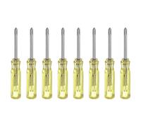 QUARKZMAN 8Pcs Destornillador Phillips Mini PH0 2mm Cabeza Cruz Magnética 45mm de Longitud para Reparaciones de Pequeños Electrodomésticos, Amarillo
