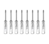 QUARKZMAN 8Pcs Destornillador Phillips Mini PH0 2mm Cabeza Cruz Magnética 45mm de Longitud para Reparaciones de Pequeños Electrodomésticos, Transparente