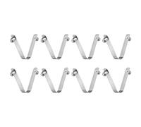 QUARKZMAN 8Pcs Doble Botón Kayak Paddle Snap Resorte Clip 8x10x60mm 65Mn Resorte de Acero en V en Forma de Sólido Levante Clip de Tubo Telescópico Bloqueo para Tienda Paraguas Camping