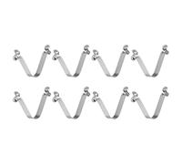 QUARKZMAN 8Pcs Doble Botón Kayak Paddle Snap Spring Clip 6x9x48mm 65Mn Resorte de Acero en V en Forma de V Hueco de Bloqueo Telescópico de Tubo de Polo Clips