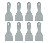 QUARKZMAN 8pcs Espátula De agramasa 2.95" Cuchillas De agramasa Plásticas Flexibles Desechables Herramienta Limpiadora Para Extender Pintura Reparación De Parches Relleno Gris