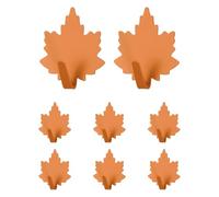 QUARKZMAN 8Pcs Ganchos Decorativos Para Pared En Forma Hoja Arce, Ganchos De Toalla Autoadhesivos De Metal Resistentes Para Colgar Llaves Abrigos En Baño Cocina Hogar Y Oficina.