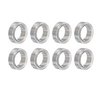 QUARKZMAN 8Pcs MR128Zz Rodamientos Rígidos de Bolas Z2 8 x 12 x 3.5mm Acero de Rodamiento de Cromo de Carbono Alto Doble Blindaje Metálico Rodamientos de Precisión, P0 (Abec 1)