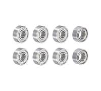 QUARKZMAN 8Pcs MR83Zz Rodamientos Rígidos de Bolas Z2 3 x 8 x 3mm Acero de Rodamiento de Cromo de Carbono Alto Doble Blindaje Metálico Rodamientos de Precisión, P0 (Abec 1)