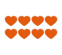 QUARKZMAN 8Pcs Parches Corazón Hierro, Parches Pequeños Corazón Bordados Para Coser, Aplicación Parche Decorativo Para Reparación Para Manualidades DIY, 40mm Naranja