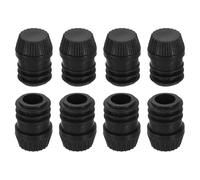 QUARKZMAN 8Pcs Patas Niveladoras de Muebles, M6x16mm Plástico Ajustable Patas de Muebles Niveladoras Insertos Roscados Redondos para Deslizadores de Mesa Silla Muebles, Negro