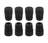 QUARKZMAN 8Pcs Patas Niveladoras de Muebles, M8x19mm Plástico Ajustable para Muebles, Insertos Roscados Redondos para Nivelar Patas de Mesa Y Silla, Deslizadores para Muebles, Negro