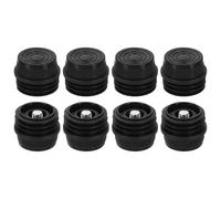 QUARKZMAN 8Pcs Patas Niveladoras de Muebles, M8x32mm Plástico Ajustable Pata de Mueble Nivelador Redondo Insertos Roscados Deslizantes para Mesa Silla Muebles, Negro