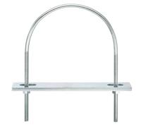 QUARKZMAN 8Pcs Pernos en U Redondos M6, Ancho Interior de 116mm, Longitud de 163mm Perno de Abrazadera en U con Tuercas y Placas, de Acero al Carbono para Reparación Tuberías y Industriale