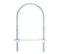 QUARKZMAN 8Pcs Pernos en U Redondos M6, Ancho Interior de 76mm, Longitud de 150mm Perno de Abrazadera en U con Tuercas y Placas, de Acero al Carbono para Reparación Tuberías y Industriale