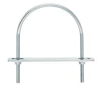 QUARKZMAN 8Pcs Pernos en U Redondos M6, Ancho Interior de 95mm, Longitud de 130mm Perno de Abrazadera en U con Tuercas y Placas, de Acero al Carbono para Reparación Tuberías y Industriale