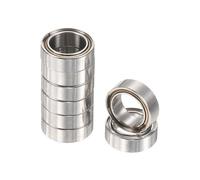 QUARKZMAN 8pcs R168ZZ Rodamientos Rígidos De Bolas 1/4" ID x 3/8" OD x 1/8" Altura Rodamientos Miniatura Doble Blindaje De Metal Acero Cromado Z2 Rodamientos, ABEC3