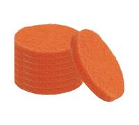 QUARKZMAN 8Pcs Scrubber Scouring Pad, 3 Inch 2000 Grits Drill Power Brush Hoop and Loop Scrub Pads Discs Polishing Pad for Household Furniture Automotive Cleaning, Orange