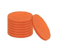 QUARKZMAN 8Pcs Scrubber Scouring Pad, 5 Inch 2000 Grits Disca Trapano Spazzola A Potenza Anello E Nastro Dischi Per Lucidatura Per Pulizia Domestica Mobili Auto, Arancione