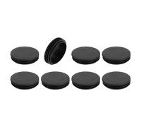 QUARKZMAN 8Pcs Tapones Redondos para Tubo, Tapones Negros para Extremos de Tubo, 74mm (2.91 Pulgadas) Insertos para Patas de Muebles, Protección Deslizante para Silla, Sofá, Mesa, Estante