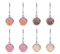 QUARKZMAN 8Pcs Tiradores De Cremallera, Repuesto De Tirador De Cremallera Para Reparar Asas De Cremalleras En Maletas Ropa Chaquetas Mochilas Botas (Rosa/Rosa Claro/Morado Oscuro/Beige)