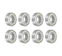 QUARKZMAN 8uds 6203ZZ Rodamientos de Bolas, Profunda Ranura Bolas Rodamientos 17 x 40 x 12mm Cromo Acero Rodamientos Doble Metal Blindado Precisión Rodamientos, P6 (ABEC 3)