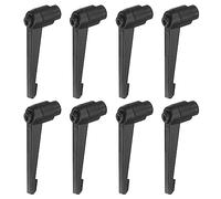 QUARKZMAN 8uds Ajustable Sujeción Palanca Manijas M10 Hembra Rosca Perillas Giratorio Tornillo Bloqueo Rápida Liberación Trinquete Pulsador Botón Mango, Negro