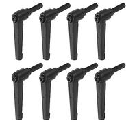 QUARKZMAN 8uds Ajustable Sujeción Palanca Manijas M8 x 20mm Macho Rosca Perno Perillas Giratorio Tornillo Bloqueo Rápida Liberación Trinquete Pulsador Botón Mango, Negro