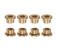 QUARKZMAN 8uds Brida Rodamiento Manguito 6mm Diámetro 10mm OD 8mm Longitud 2mm Brida Grosor Bronce Buje Auto-Lubricantes Bujes Manguito para Industriales Equipos