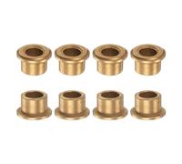 QUARKZMAN 8uds Brida Rodamiento Manguito 8mm Diámetro 12mm OD 10mm Longitud 2mm Brida Grosor Bronce Buje Auto-Lubricantes Bujes Manguito para Industriales Equipos