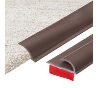 QUARKZMAN 9.84 Pies X 1.18" X 0.2" Tira De Transición De Alfombra A Baldosa, Tira Autoadhesiva Para Borde De Alfombra, Cubrehuecos De PVC, Borde Para Laminado En Superficies Desn