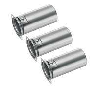 QUARKZMAN 9 Pines Base De Válvula De Cerámica Para Tubo De Vacío Escudo De Aluminio De 53mm Para 12AX7 12AU7 ECC83 ECC82 Tubo, Plata Paquete De 3