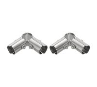 QUARKZMAN 90 Grados Estructural Tubería Conector 2uds Cadena Enlace Valla Abrazadera Inoxidable Acero Esquina Montaje Extremo Rieles Abrazadera, Ajuste OD 1 Pulgada (25mm)