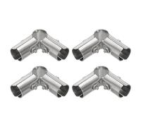 QUARKZMAN 90 Grados Estructural Tubería Conector 4uds Cadena Enlace Valla Abrazadera Inoxidable Acero Esquina Montaje Extremo Rieles Abrazadera, Ajuste OD 1 Pulgada (25mm)