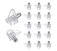 QUARKZMAN 90 Pcs Clavijas de Soporte para Estantes Transparentes, Clavijas de Estante de Gabinete de 6 mm, Soporte para Estantes para Gabinetes Muebles de Cocina Librerías Armario
