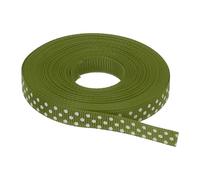 QUARKZMAN 9m Cintas Decorativas Grosgrain, Ancho 10mm Ribbon Manualidades Adorno con Puntos para Lazos Decoración Embalaje Regalo Flores Boda Navidad Fiestas Cumpleaños, Verde Oscuro