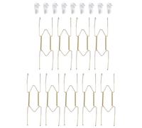 QUARKZMAN 9pcs Colgador de Platos 8 Pulgadas de Acero Inoxidable Invisible con Ganchos Decorativos de Pared y Protector de Punta para Platos Decorativos y Arte