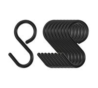 QUARKZMAN 9uds S Ganchos 2,4" Plástico Colgantes S Forma Ganchos Pequeños S Percha Armario Varilla Ganchos para Colgar Cocina Tazas Plantas Joyas Vaqueros Ropa Toallas Herramientas, Negro