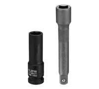 QUARKZMAN A 6 Punti 1/2" Drive 14mm Bussola Metrica Lunghezza 3" Con Barra Di Estensione 1/2" Drive Lunga 5" Adattatore Chiave A Cricchetto Set Di Utensili Per Dadi Esagonali E Bulloni
