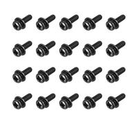 QUARKZMAN A Testa Piatta Phillips M3 x 10mm In Acciaio Al Carbonio Con Rondella Di Sicurezza E Rondella Piana 100Pezzi